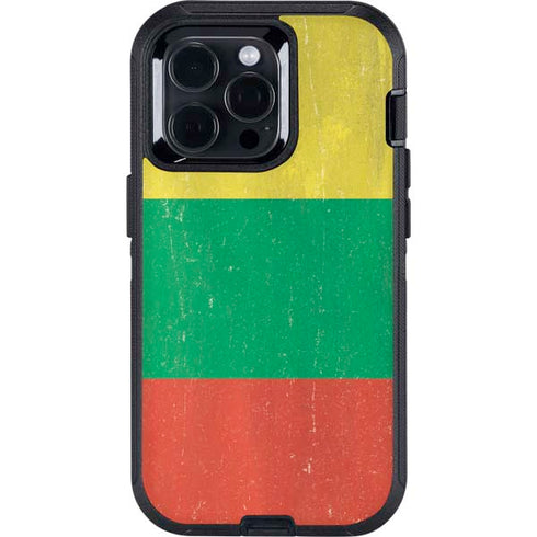 Lithuania Flag Distressed Otterbox Defender iPhone Skin